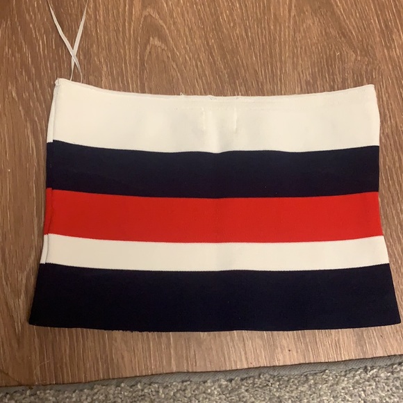 red white and blue striped tube top - Picture 2 of 2